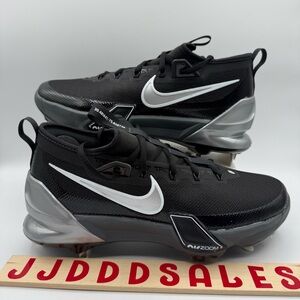 Nike Force Zoom Trout 9 Elite Baseball Cleats Black Silver FB2906-003 Men Sizes
